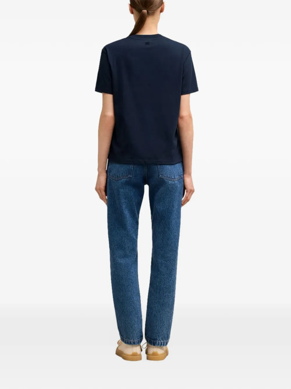 AMI Paris Katoenen T-shirt met Ami de Coeur Blauw