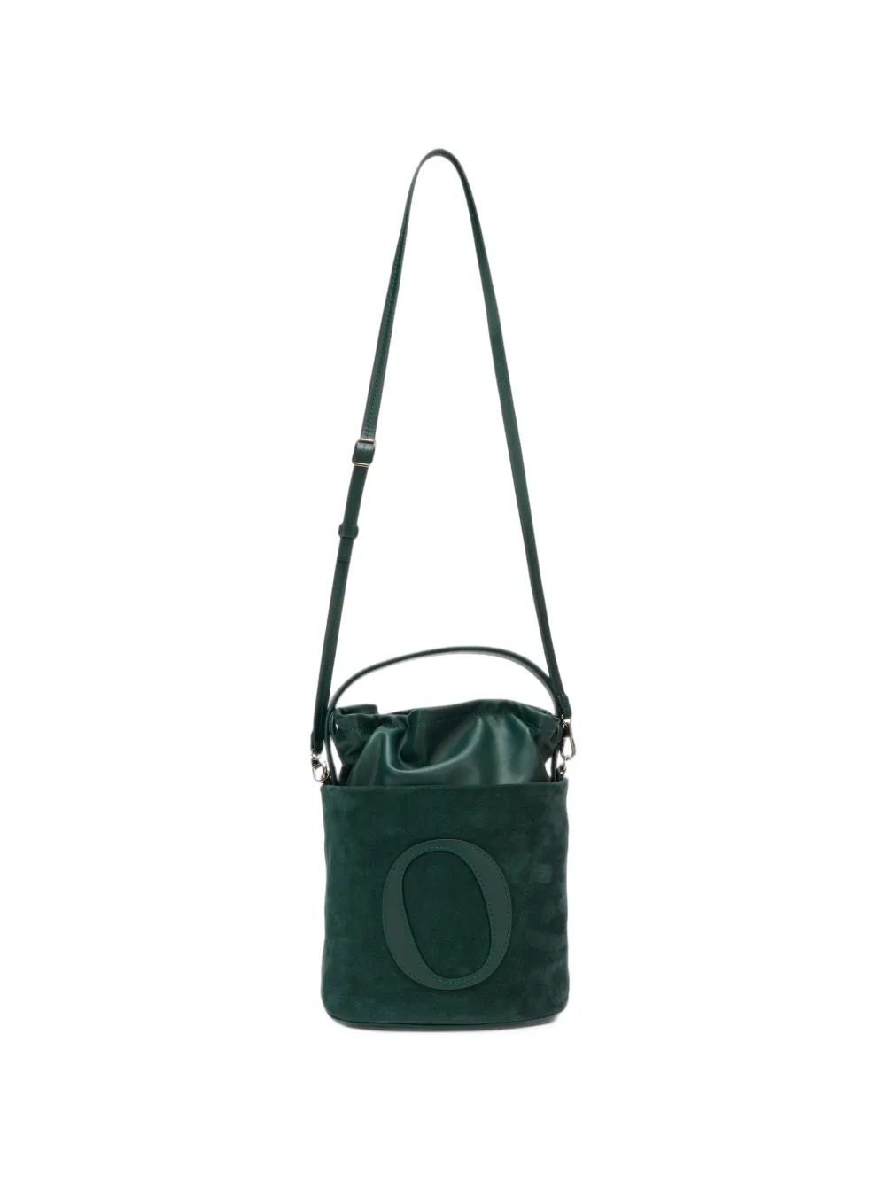Orciani small Her-O Peach Oro suede bucket bag Groen