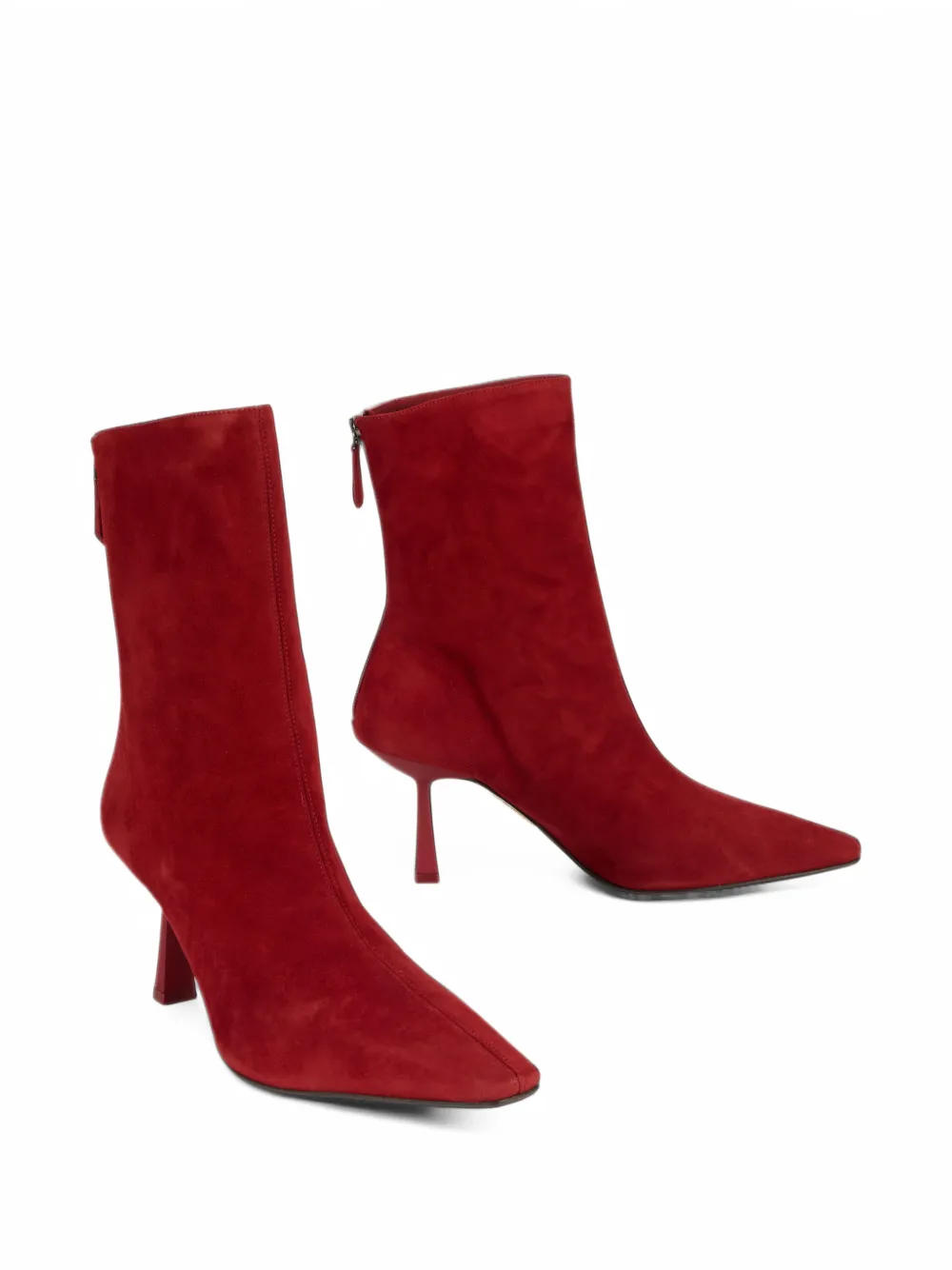 Aquazzura pointed-toe suede ankle boots - Rouge