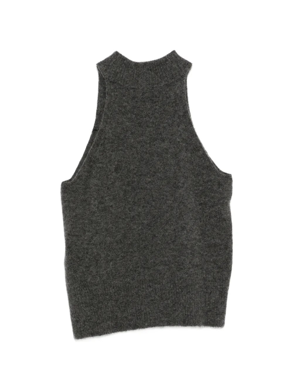 Roberto Collina ribbed-knit halterneck vest Grijs