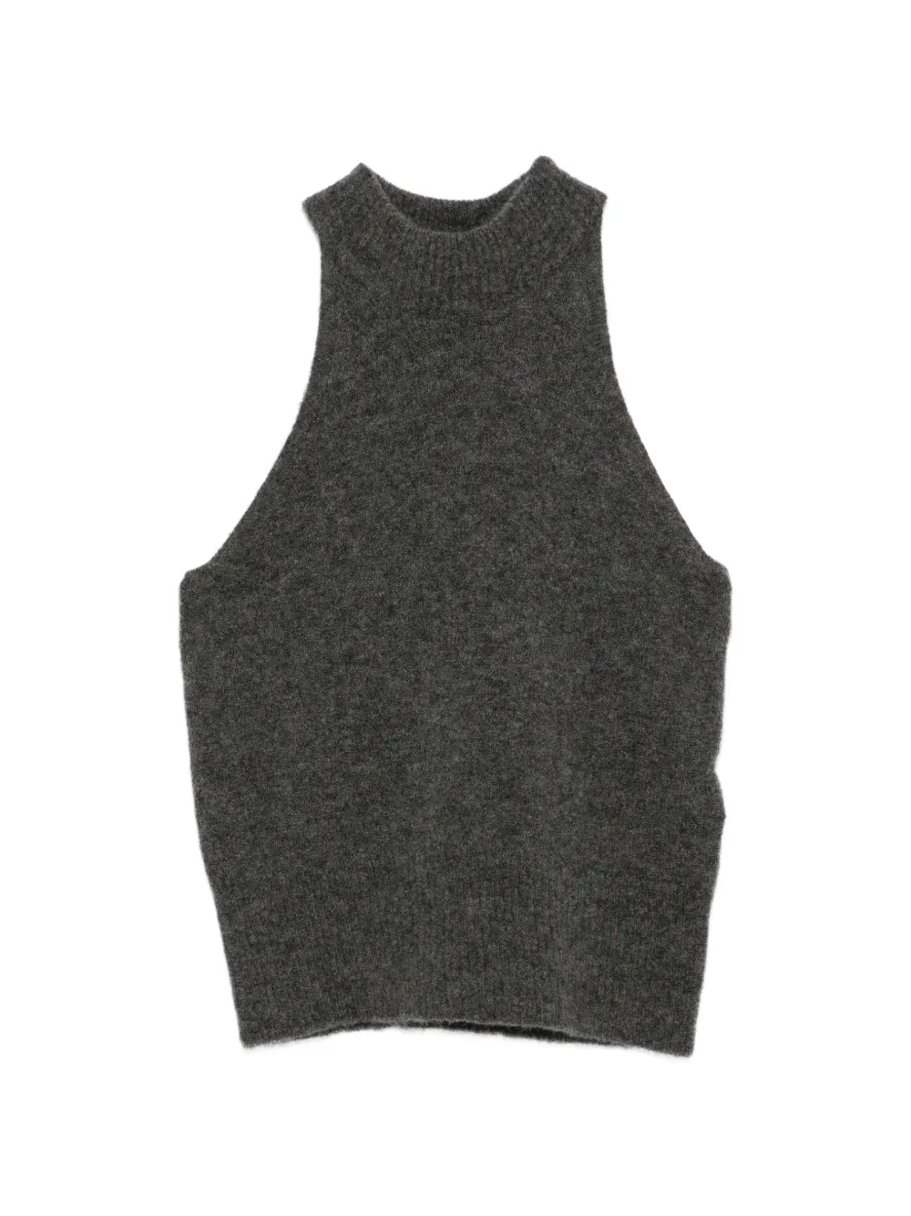 Roberto Collina ribbed-knit halterneck vest Grijs