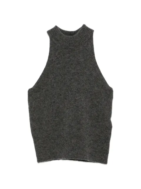 Roberto Collina top de canalé con cuello halter