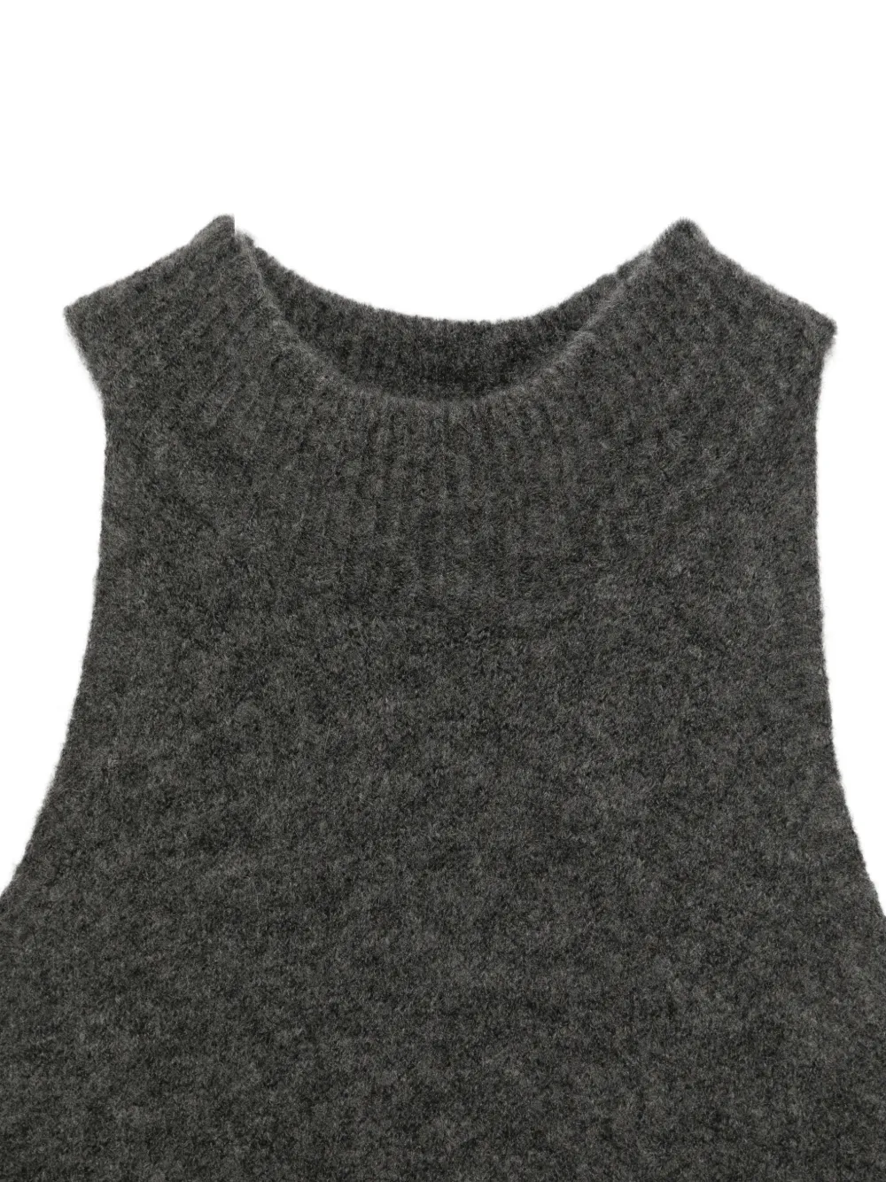 Roberto Collina ribbed-knit halterneck vest Grijs