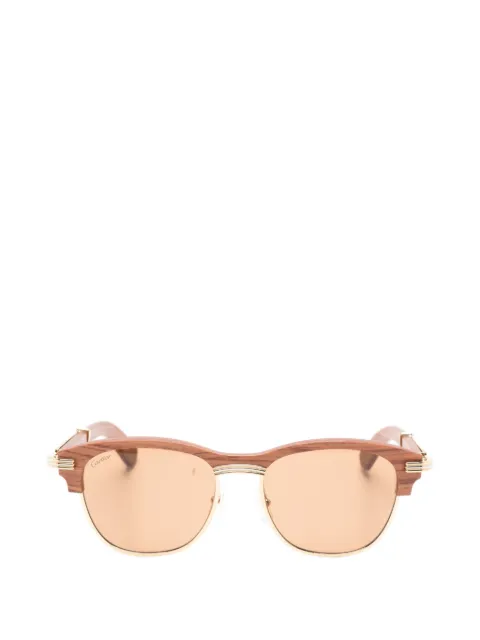 Cartier Eyewear wood-frame sunglasses