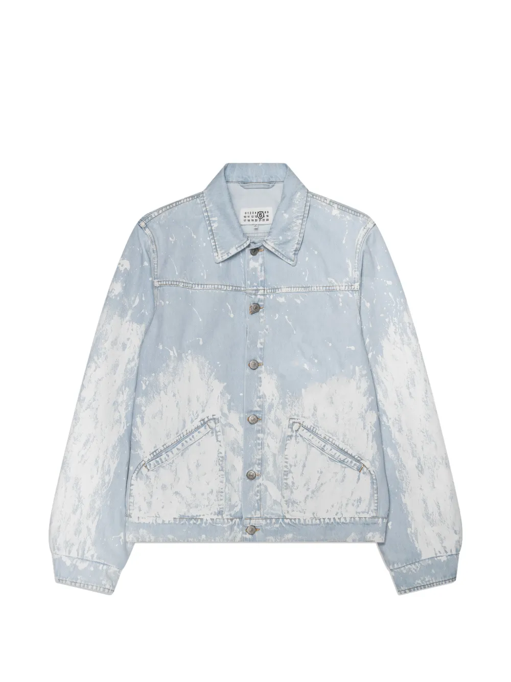 MM6 Maison Margiela paint-splatter jacket - Bleu