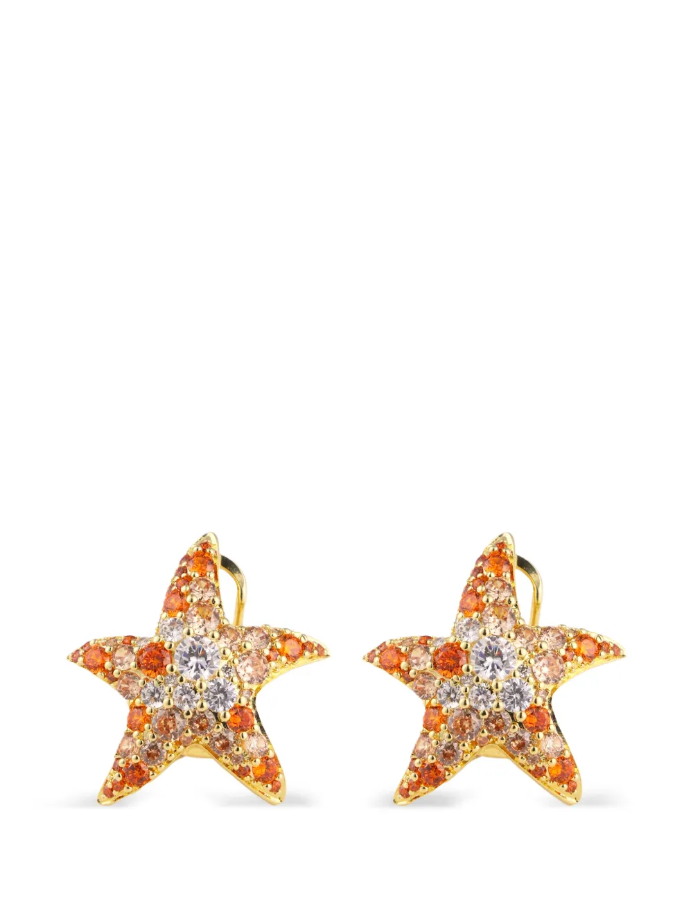 Eshvi glow starfish Earrings - Orange