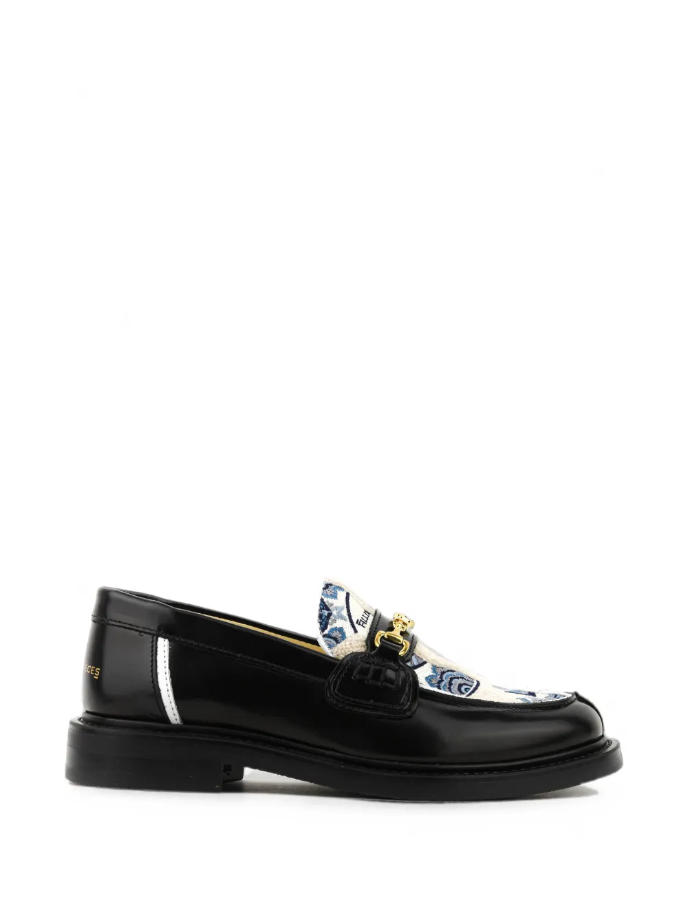Filling Pieces Mocassini Broken Plate con punta tonda - Nero