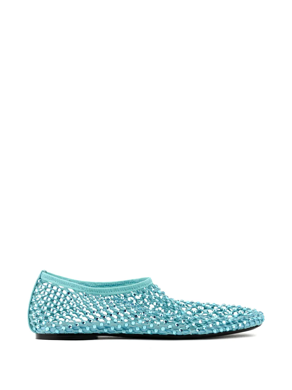strategia shoes Ballerine in rete con decorazione di cristalli - Blu