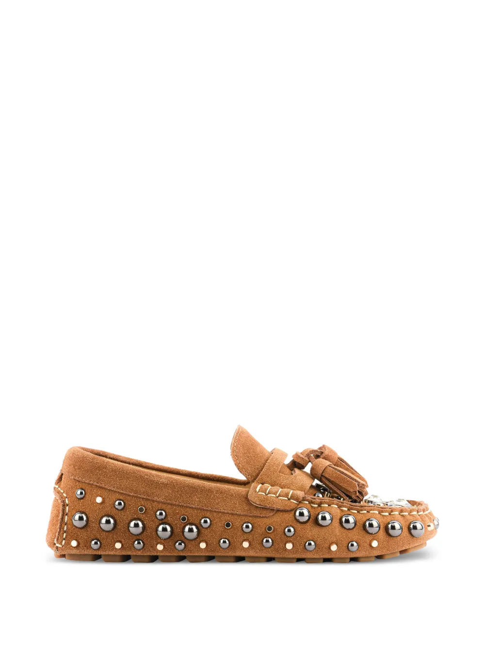 strategia shoes Mykonos embellished tassel loafers - Marrone