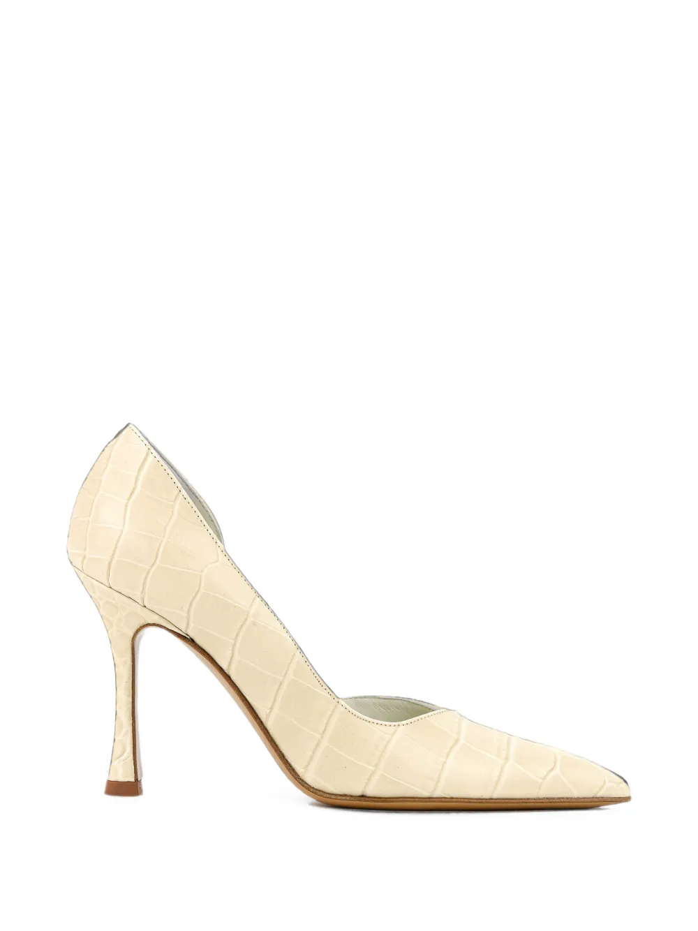 Paul Warmer crocodile-effect d'Orsay pumps