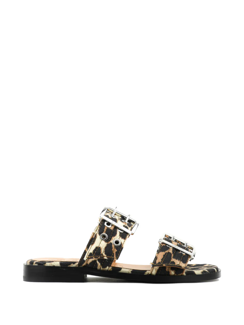 GANNI Sandalen mit Leoparden-Print - Nude