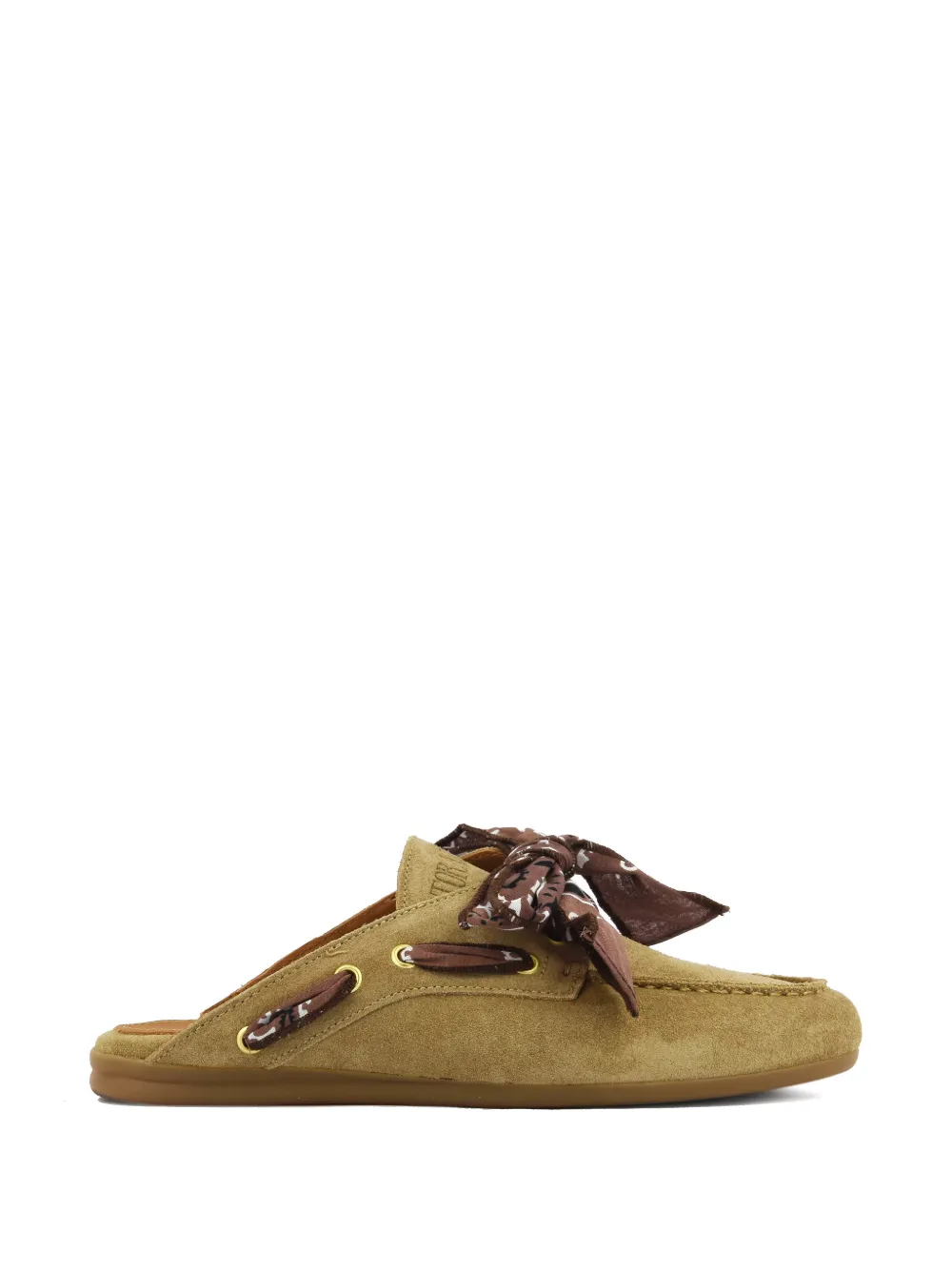 TORAL SHOES Kilian bandana-tie suede flat mules