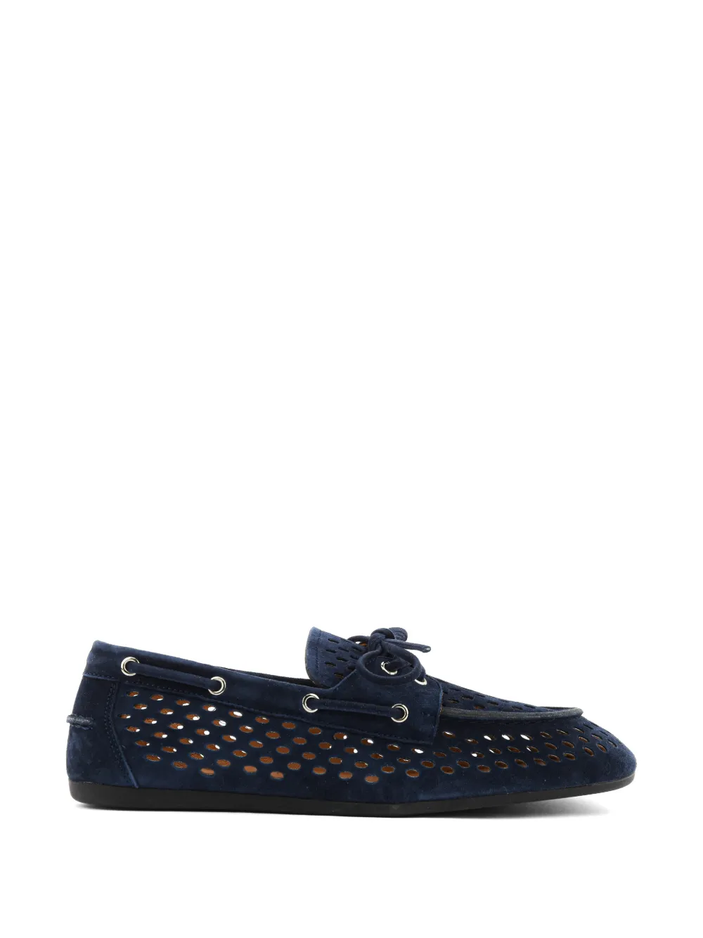 TORAL SHOES Mocassini da barca Karmel traforati in pelle scamosciata - Blu