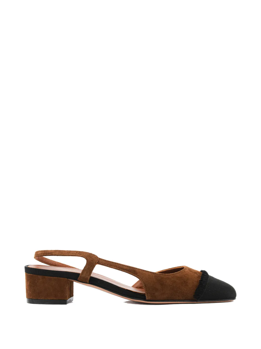 Paul Warmer Loulou suede slingback pumps