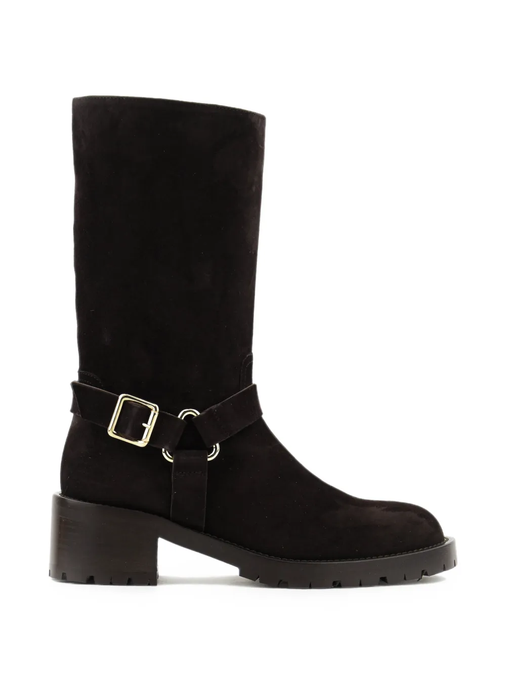 Paul Warmer Biker buckle-detail suede boots