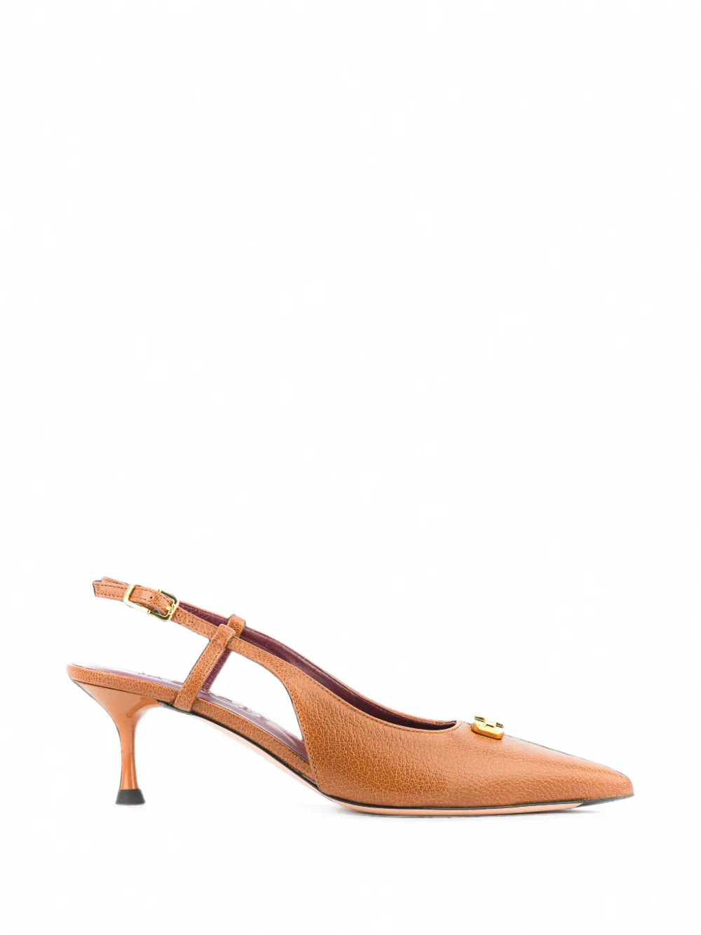 Morobé Daniela 19 logo-plaque slingback pumps