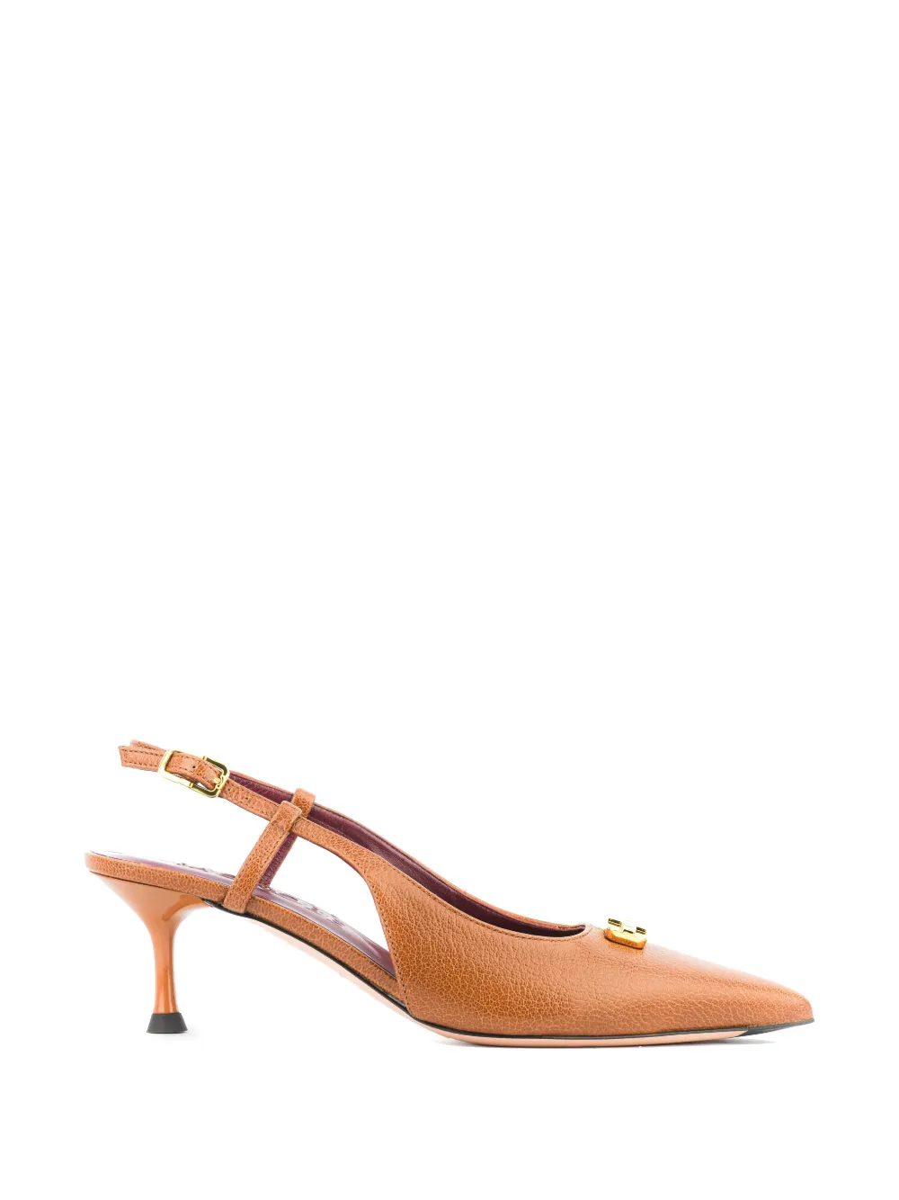 Morobé Daniela 19 logo-plaque slingback pumps