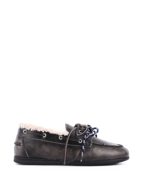 TORAL SHOES Harvey shearling-lined boat shoes