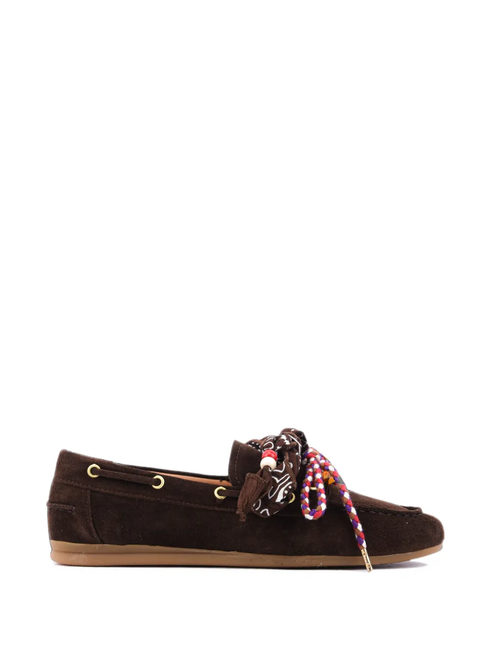 TORAL SHOES Mocassini Nahua con dettaglio in pizzo - Marrone