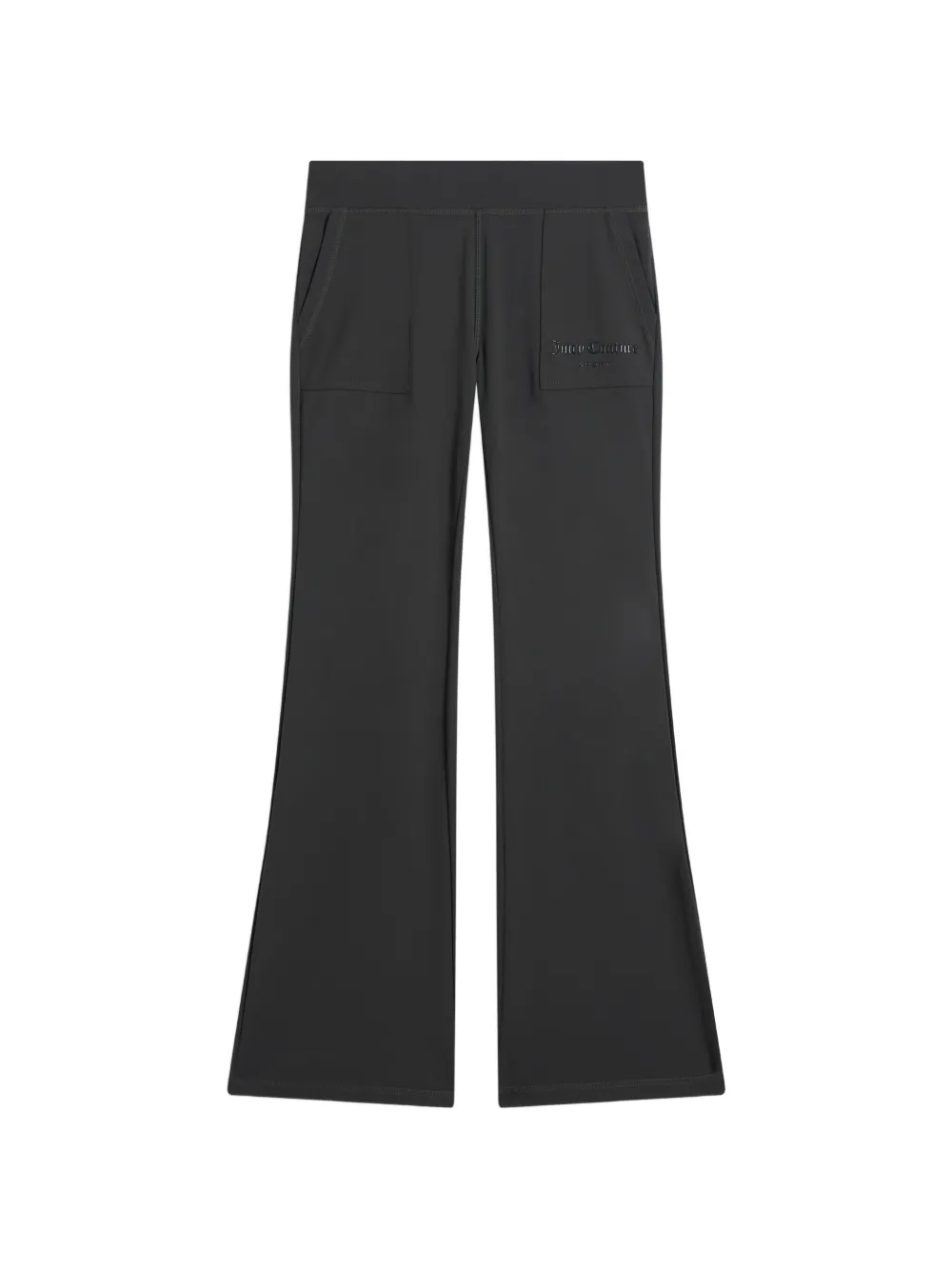 Juicy Couture pantalon évasé à logo imprimé - Gris