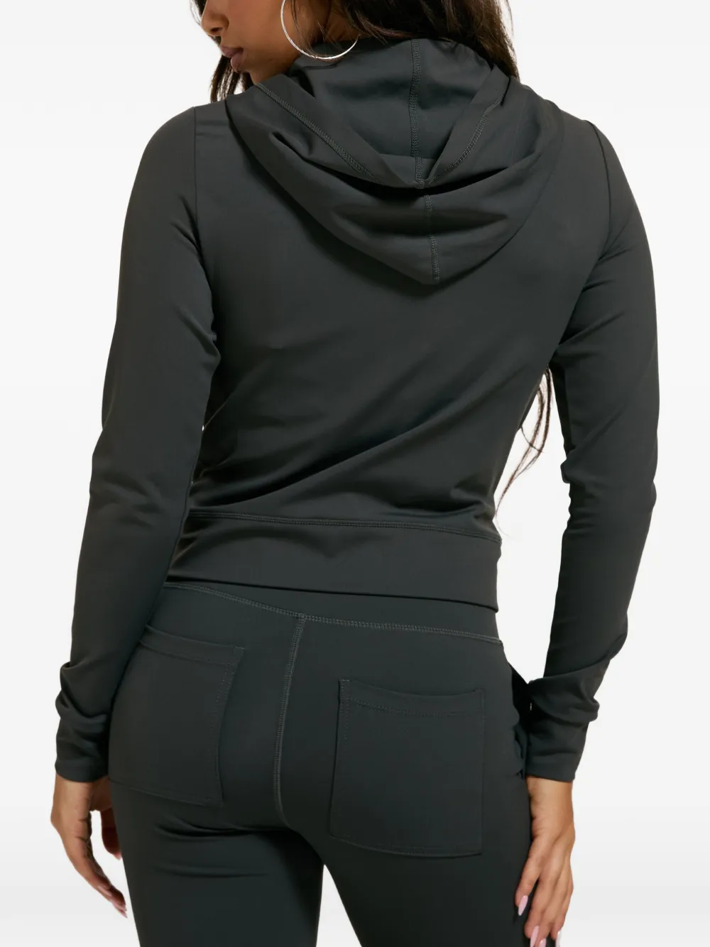 Juicy Couture Hoodie met logoprint en rits Grijs