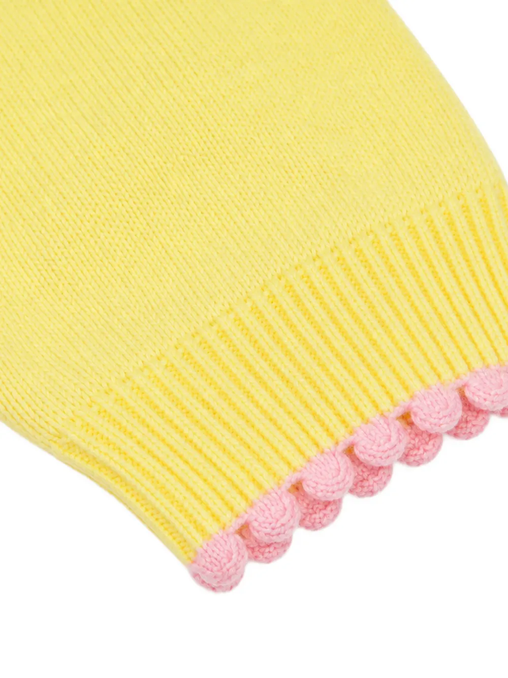 Miss Grant Kids Trui met bolletjesafwerking en verfraaid met stras Geel