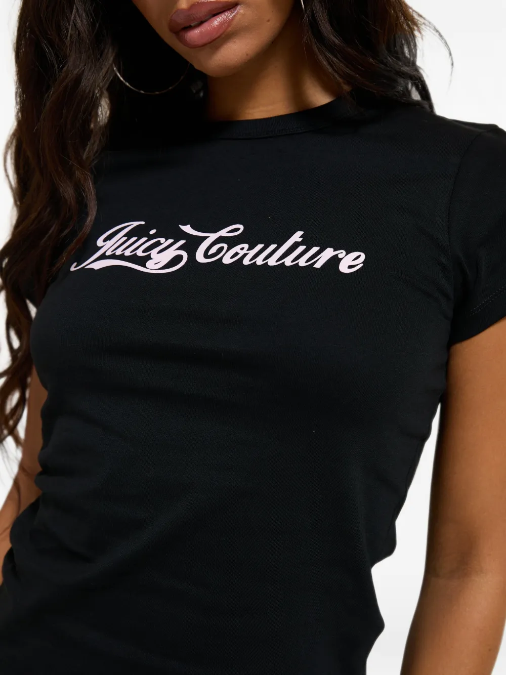Juicy Couture T-shirt met logoprint Zwart