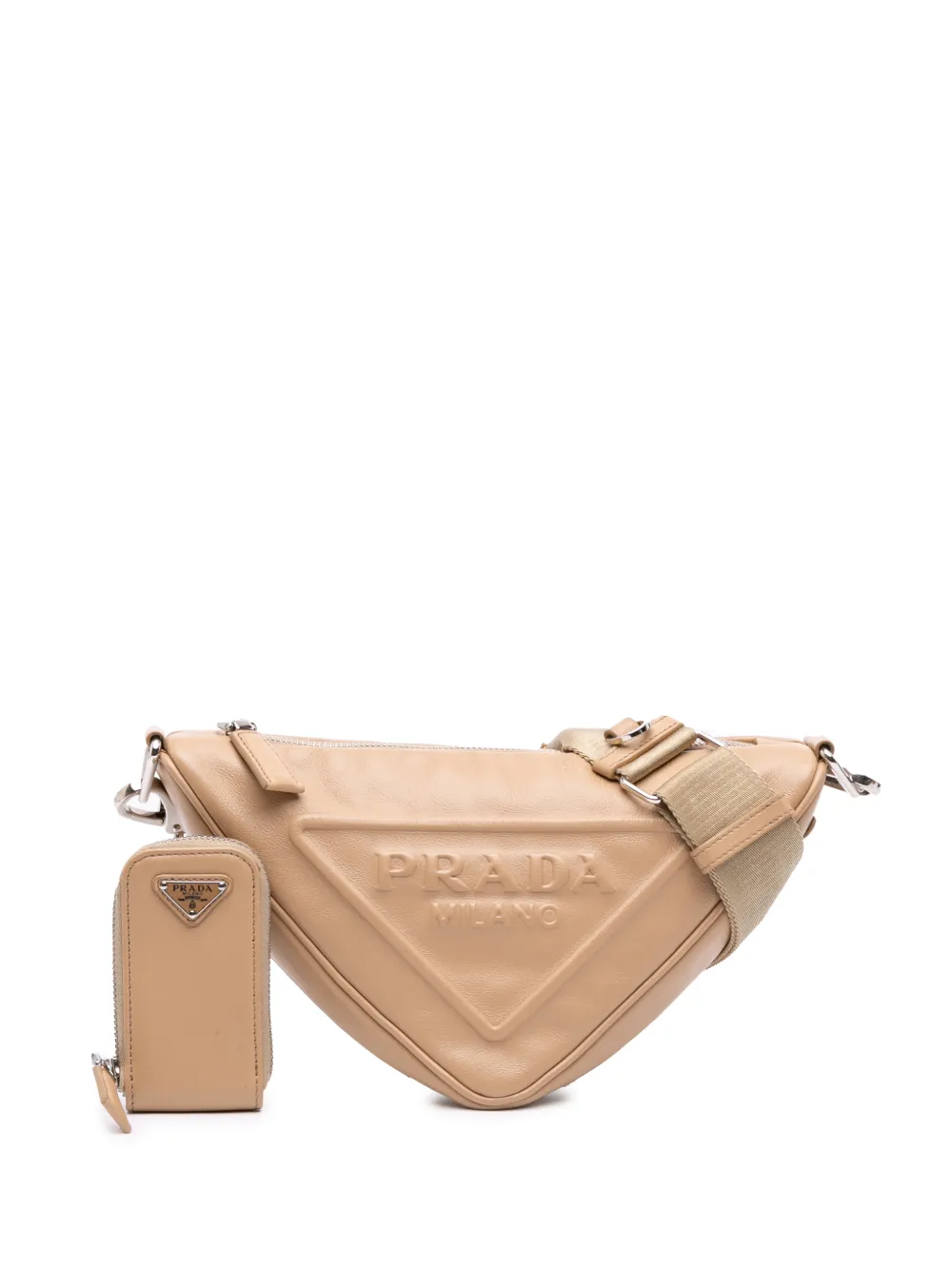 Prada Pre-Owned 2013-2026 Grace Lux Triangle crossbody bag - Toni neutri