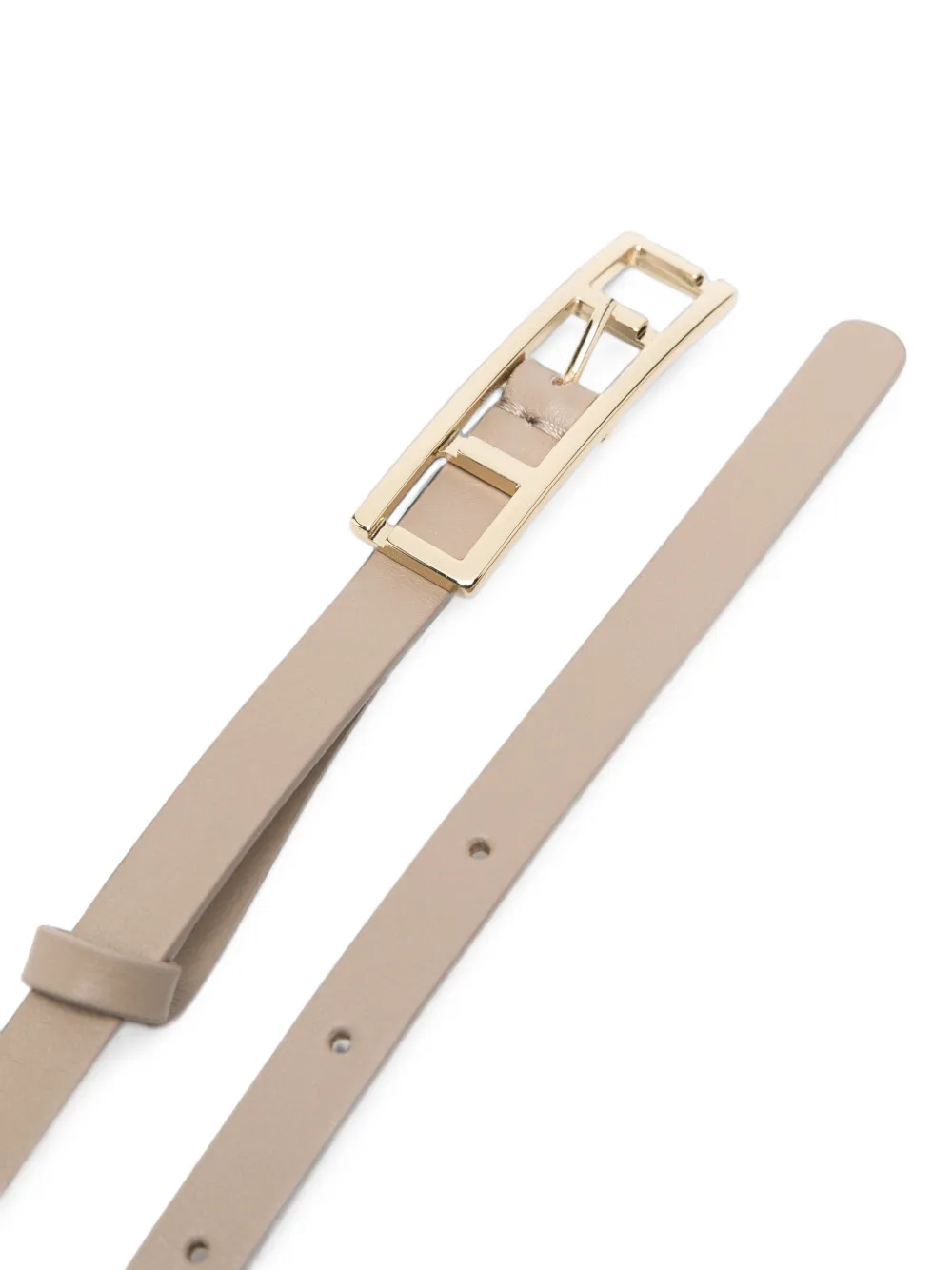 Fabiana Filippi geometric-buckle leather belt Beige