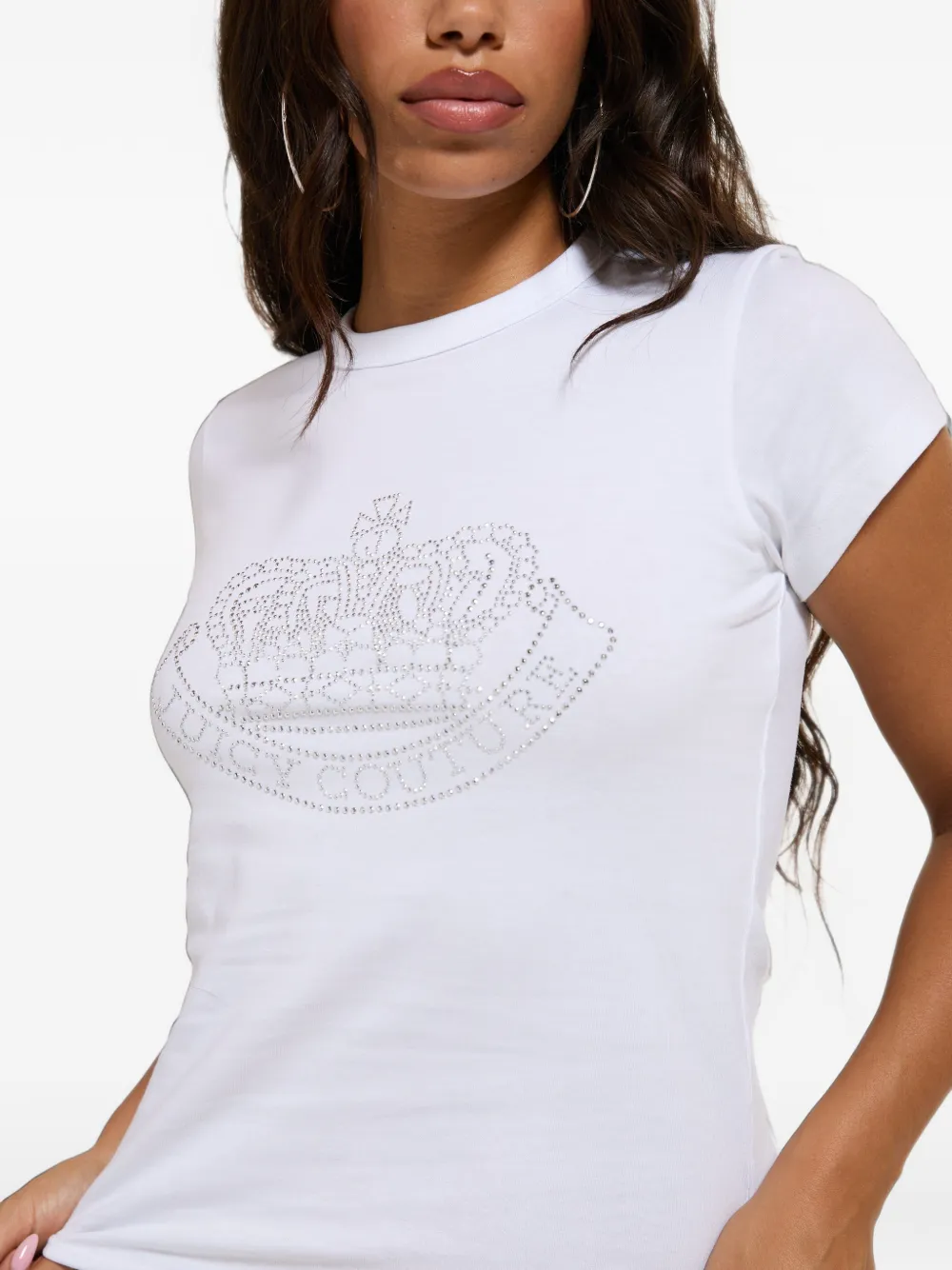 Juicy Couture T-shirt met stras Wit