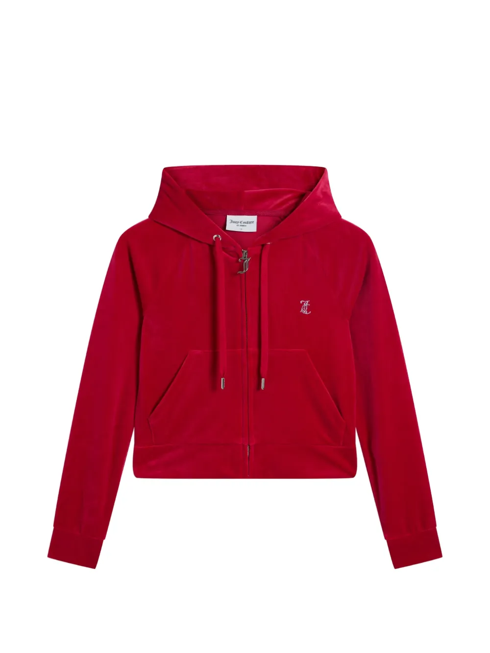 Juicy Couture Velours-Hoodie mit Strass - Rot