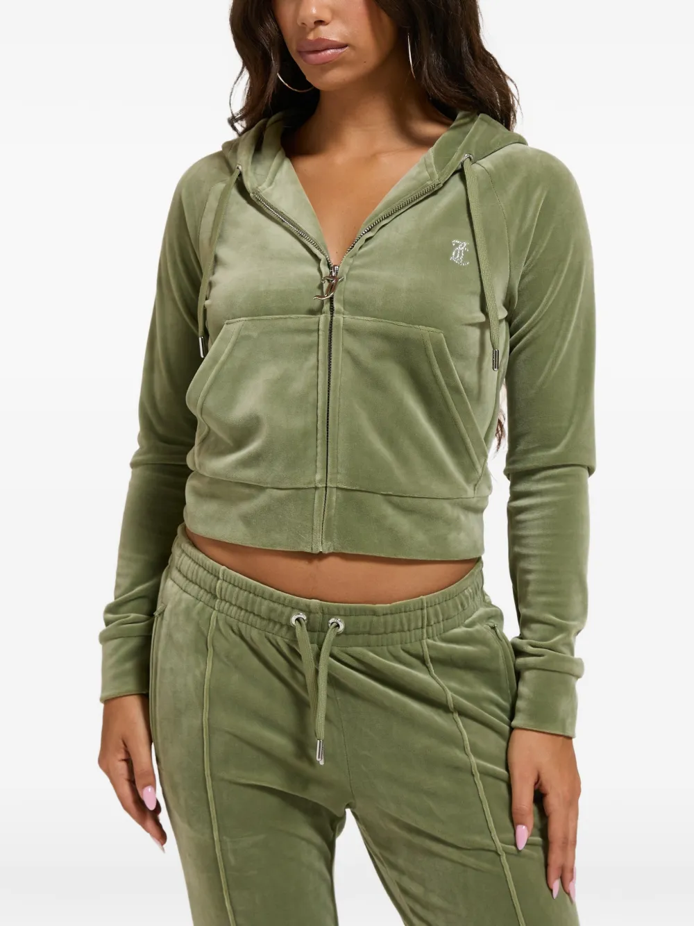 Juicy Couture Diamanté hoodie Groen