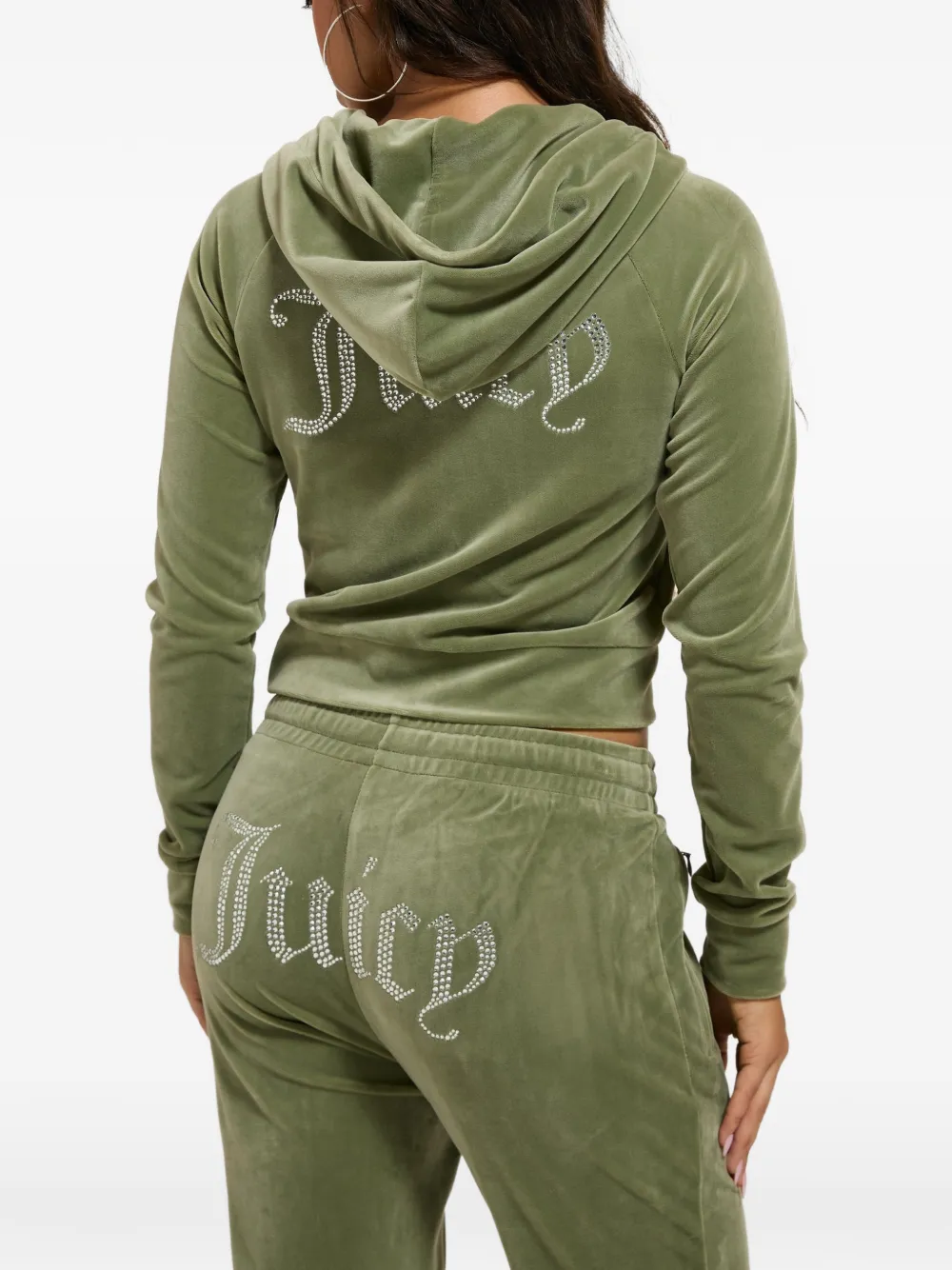 Juicy Couture Diamanté hoodie Groen