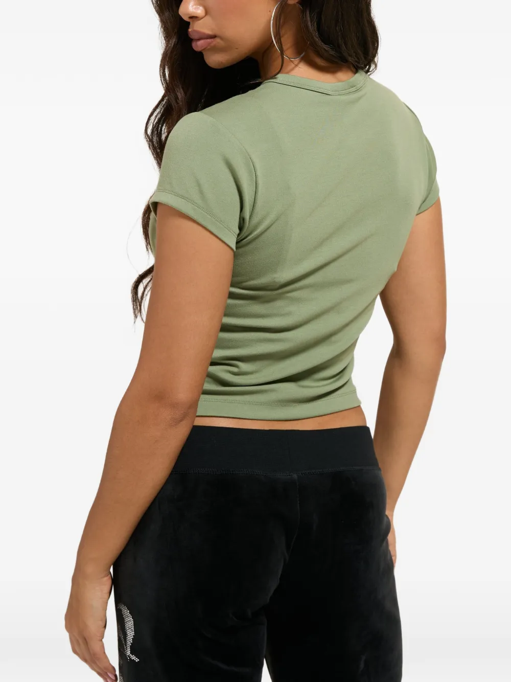 Juicy Couture T-shirt met logo van stras Groen