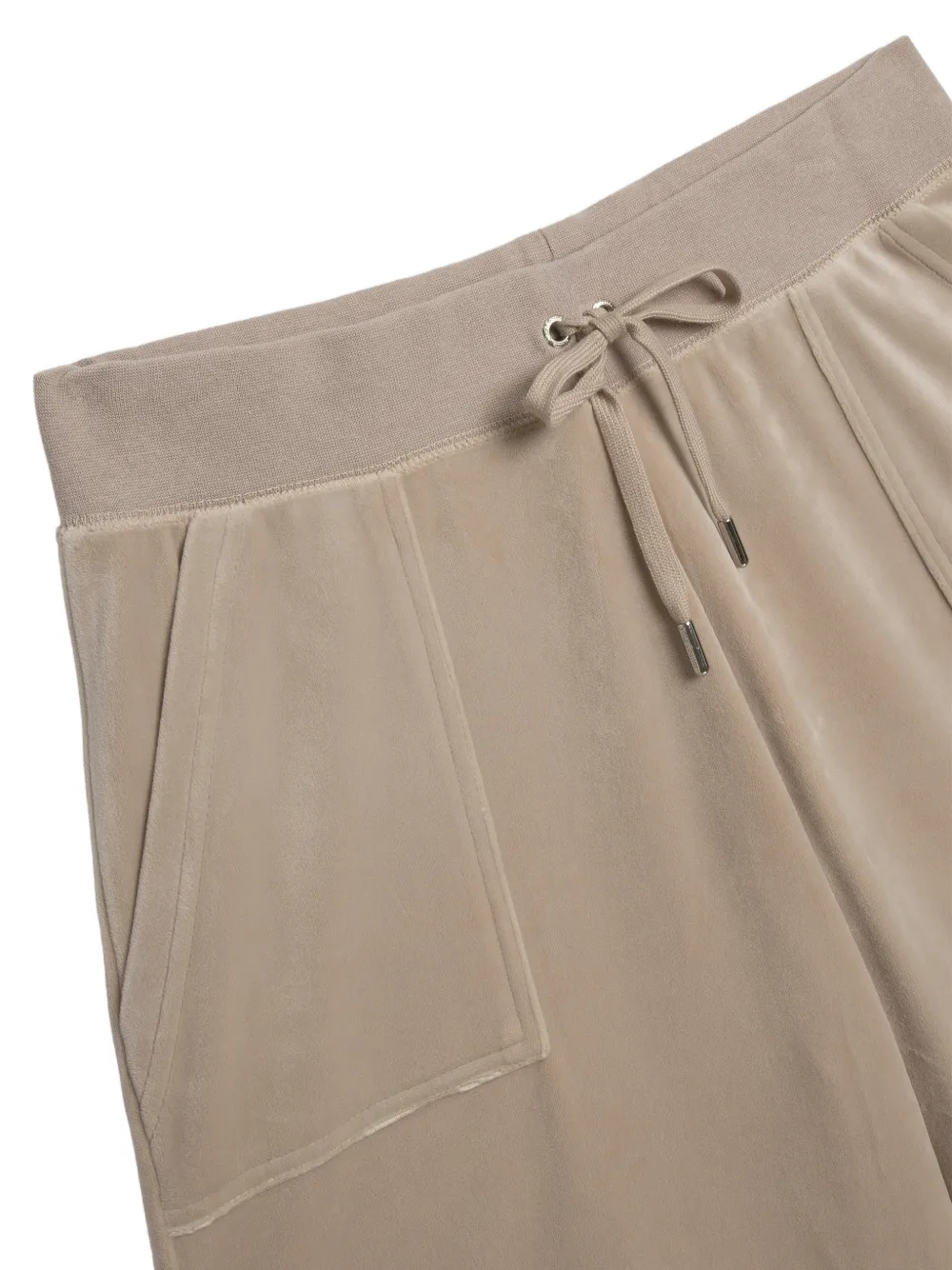 Juicy Couture velour wide-leg track pants Beige