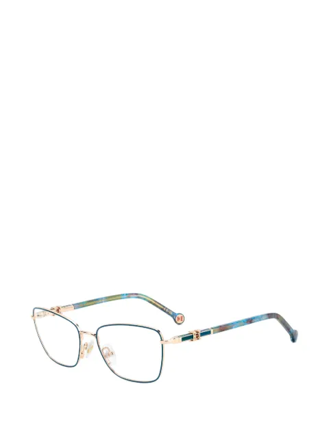 Carolina Herrera logo-plaque geometric-frame glasses