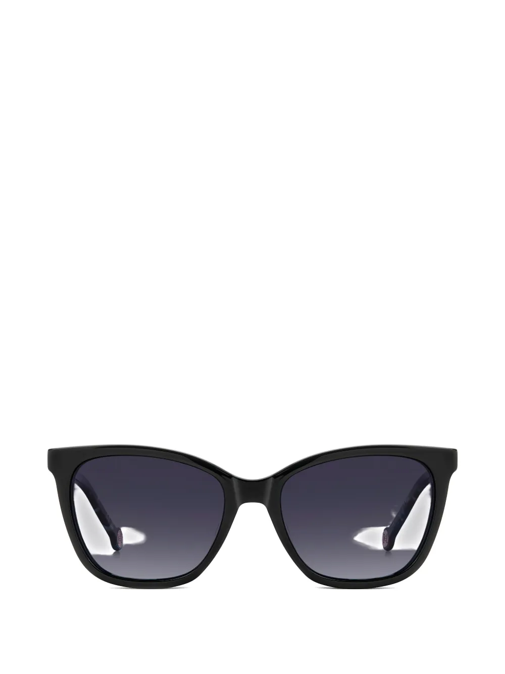 Carolina Herrera tortoiseshell-effect logo-plaque clip-on glasses