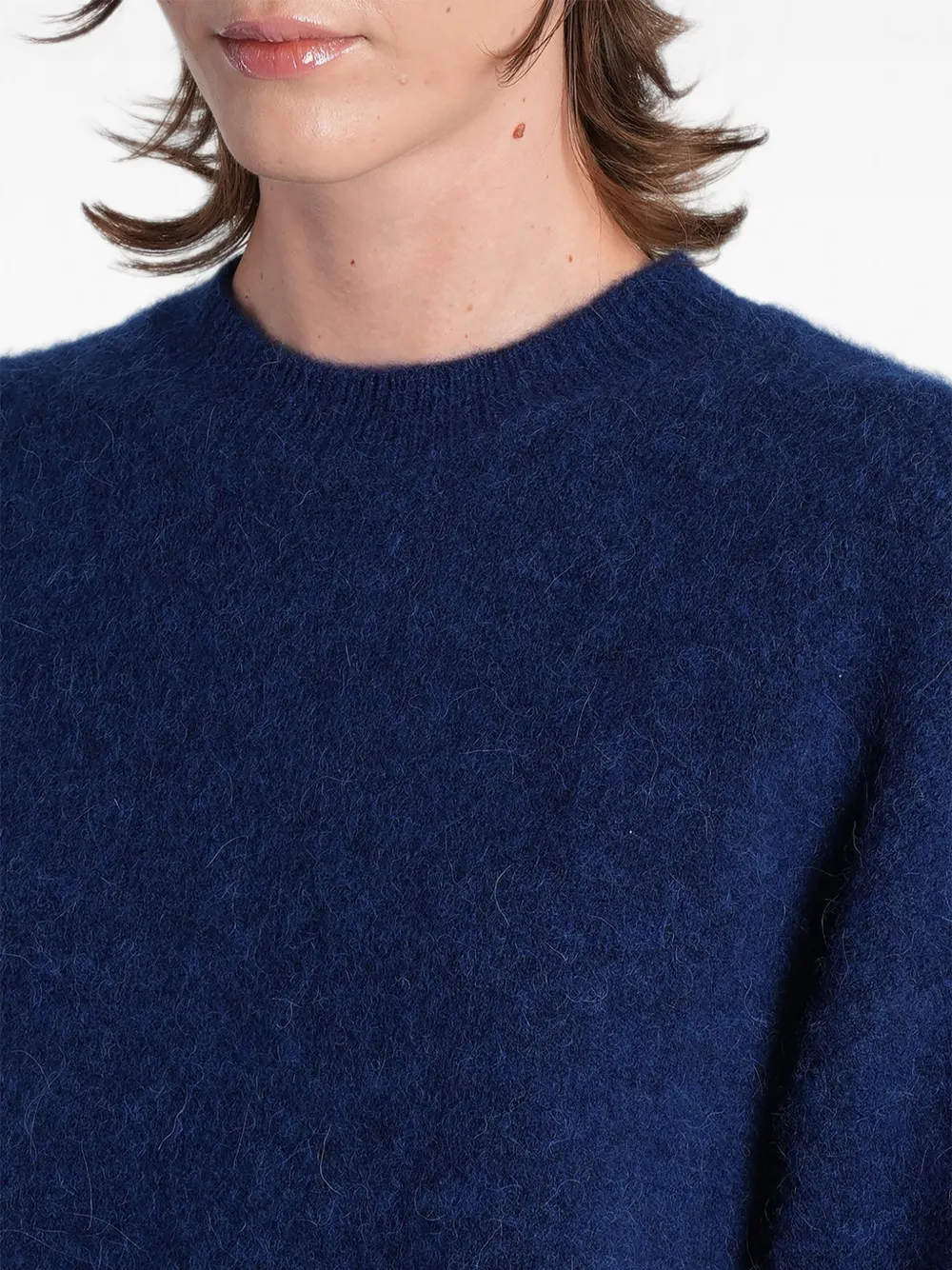 ISABEL MARANT Geborstelde trui met ronde hals Blauw