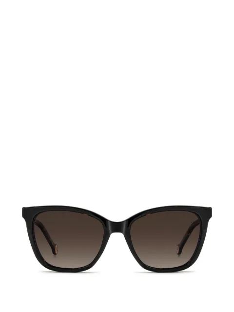 Carolina Herrera tortoiseshell-effect cat-eye clip-on glasses