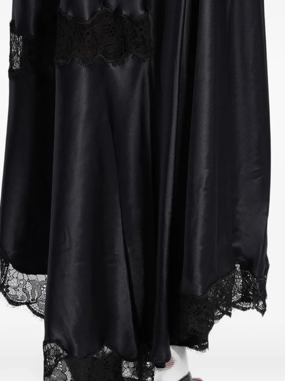 ISABEL MARANT Blouse met afwerking van kant Zwart