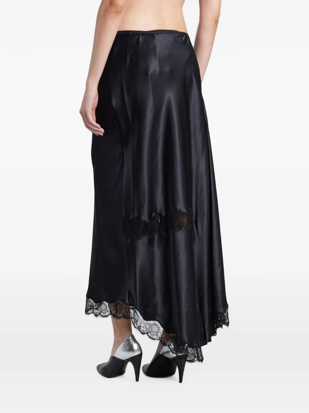 ISABEL MARANT Blouse met afwerking van kant Zwart