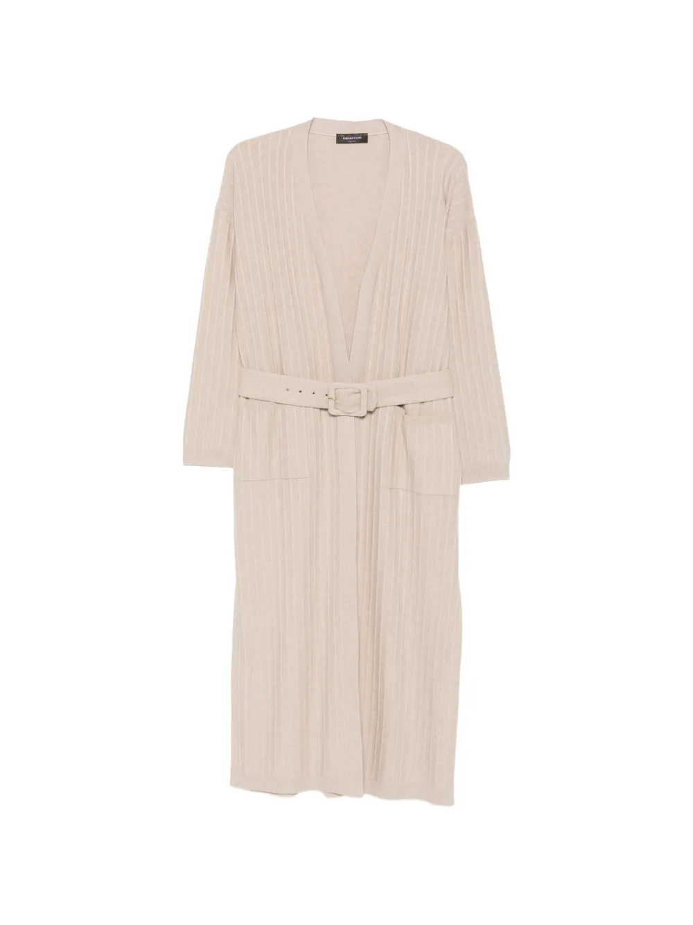 Fabiana Filippi belted ribbed-knit cardigan - Toni neutri