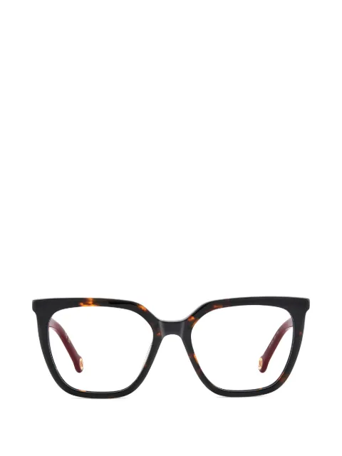 Carolina Herrera tortoiseshell-effect squared-frame glasses