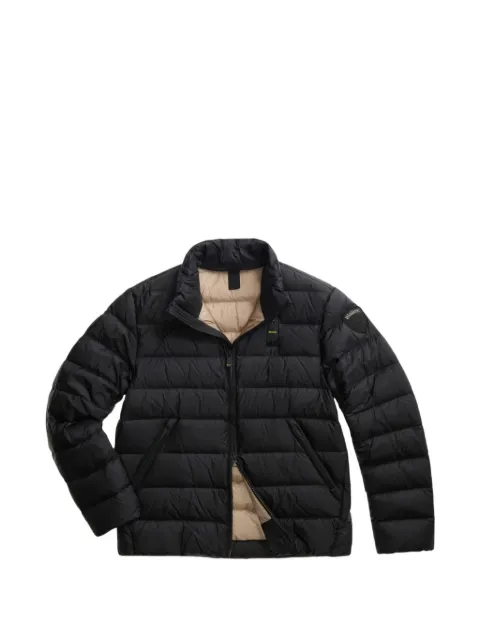 Blauer quilted logo-patch jacket