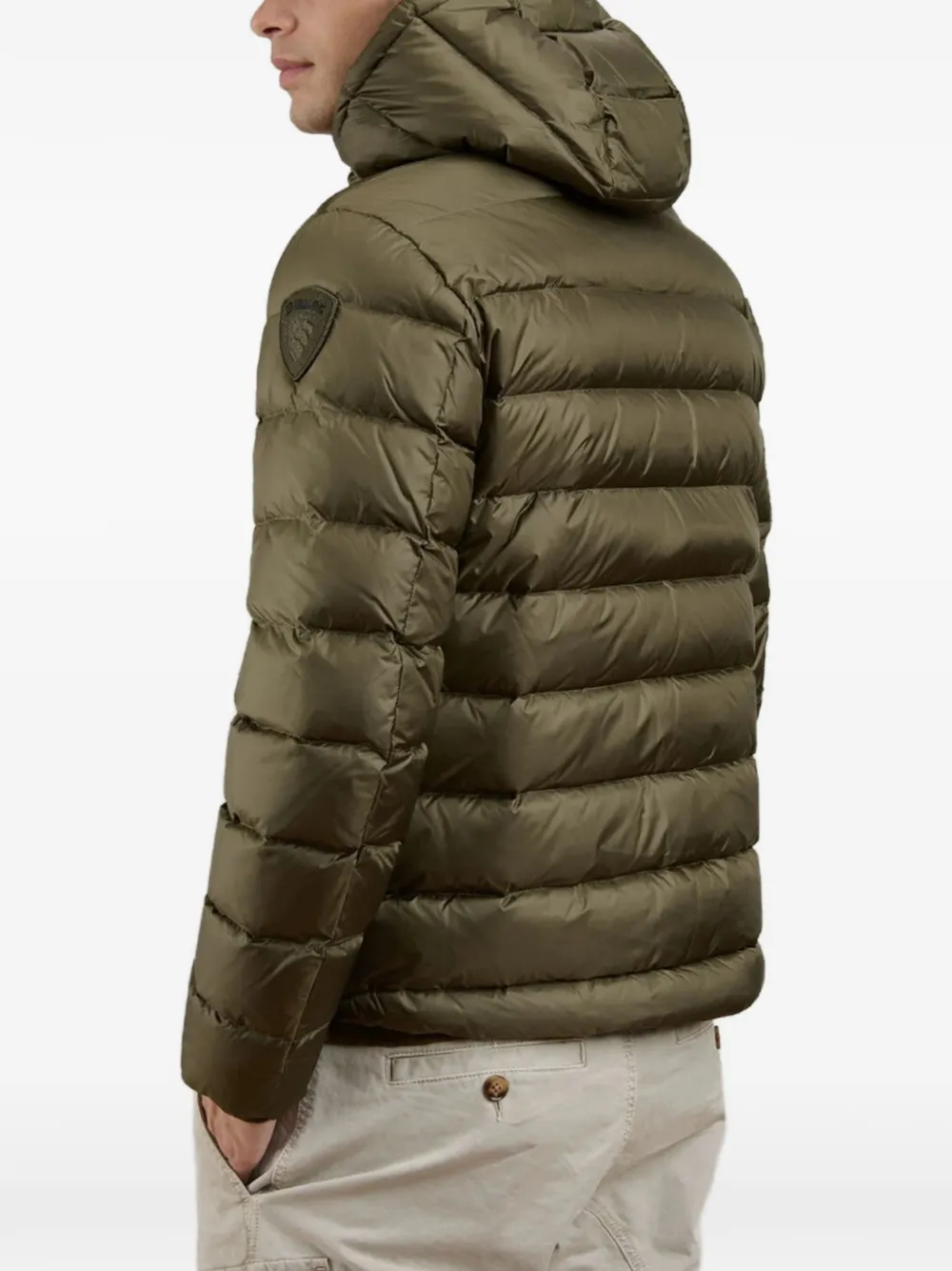 Blauer Gevoerd jack met capuchon Groen