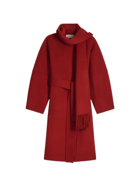 Vanessa Bruno Helie belted scarf-detail single-breasted coat