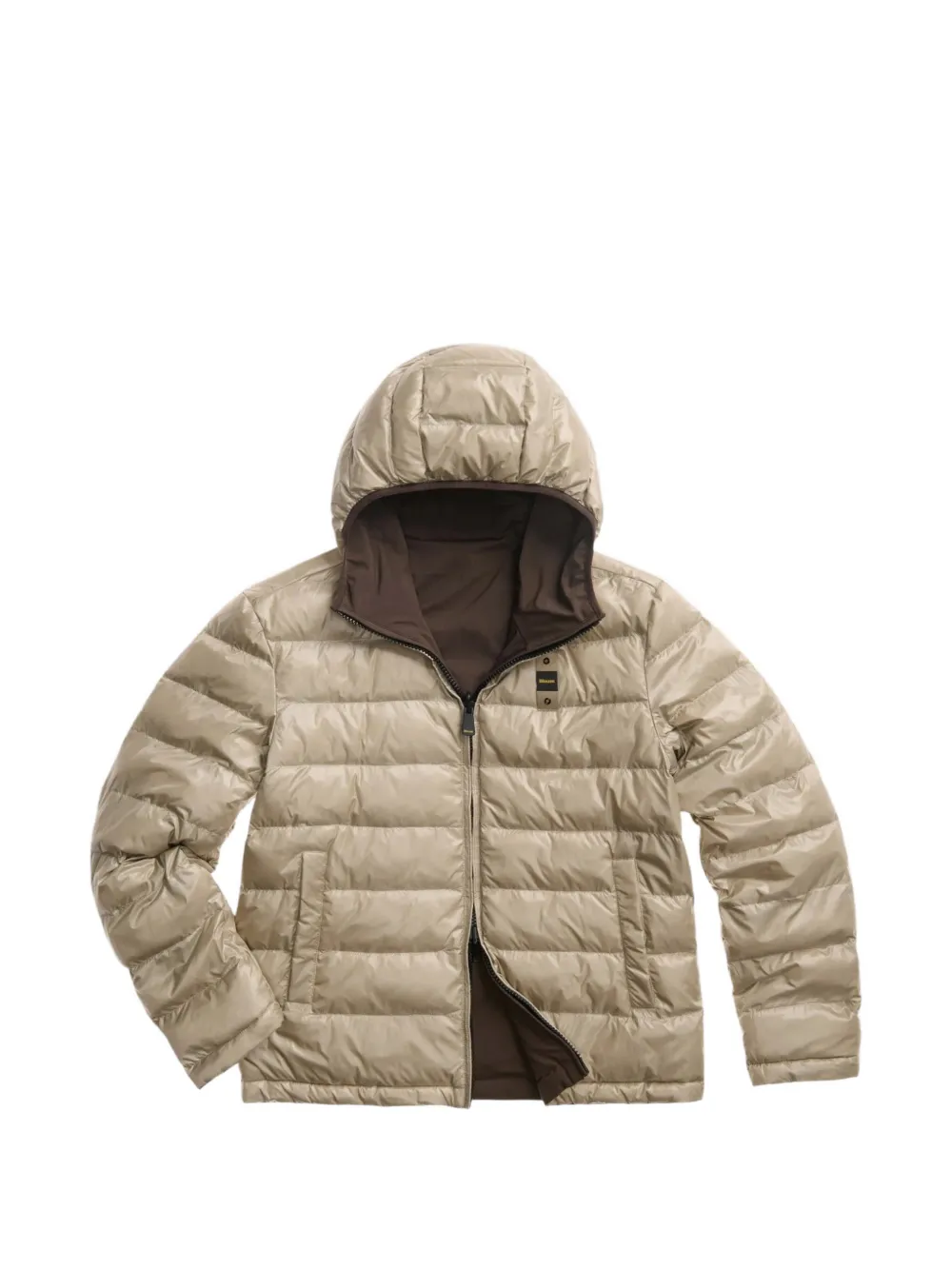 Blauer reversible logo-patch hooded jacket