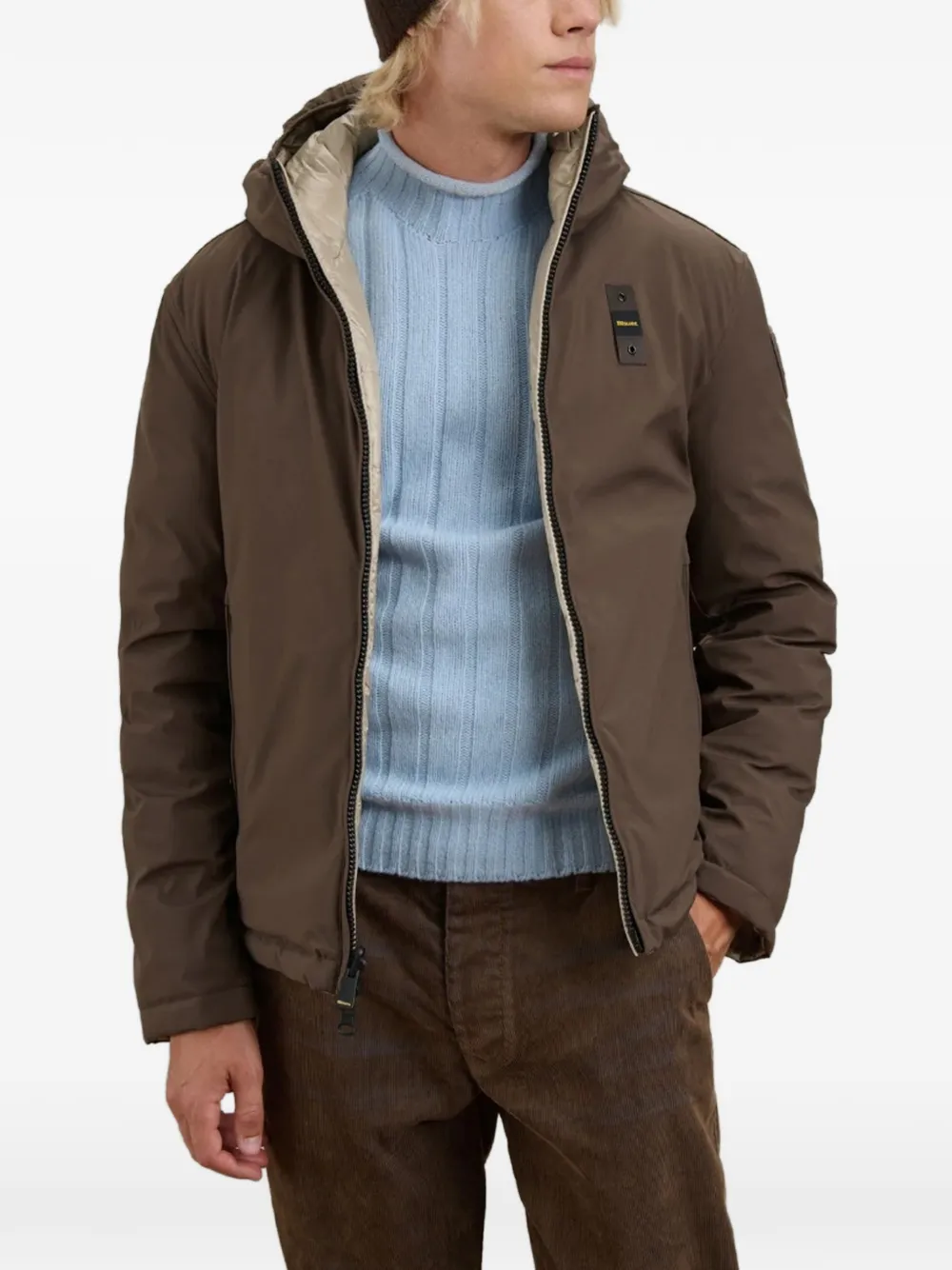 Blauer Jack met capuchon Bruin