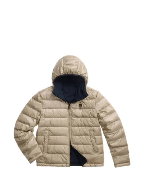 Blauer reversible logo-patch hooded jacket