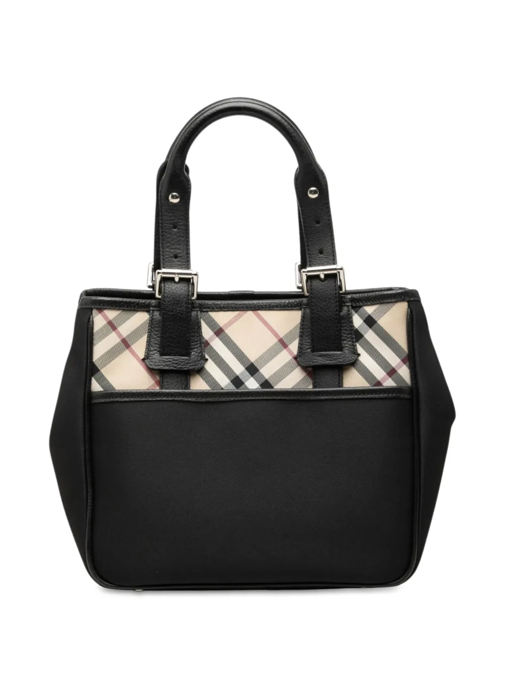Burberry Pre-Owned 2000-2017 Handtasche mit Nova-Check und Nylon - Schwarz